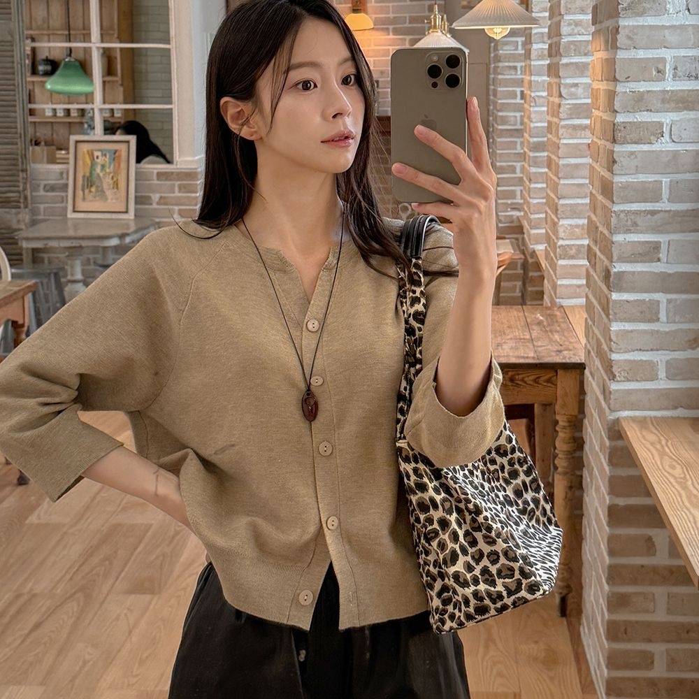 [캔마트] 부드러운 7부 오픈넥 가디건