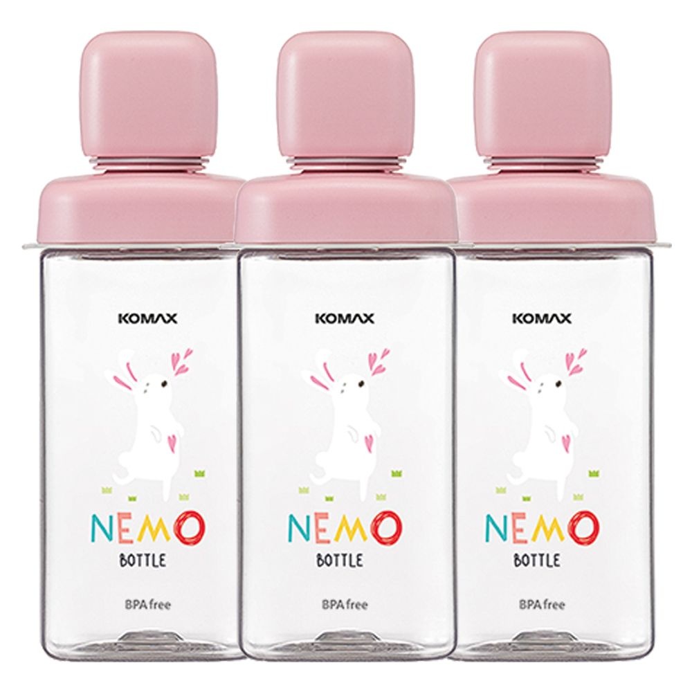 코멕스 네모물병 핑크토끼 430ml X 3개