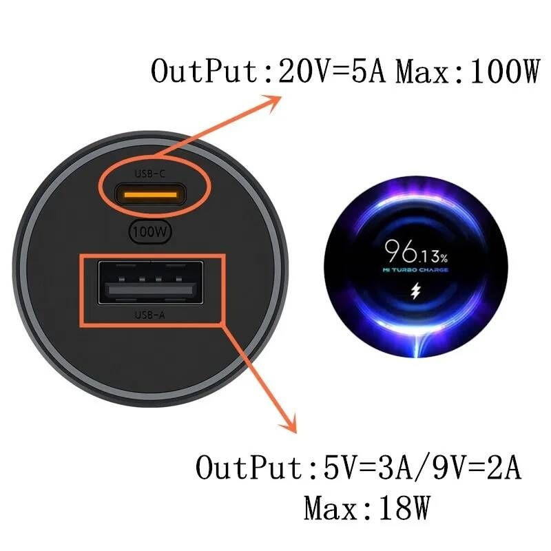 [해외] 차량용 시거잭 충전기 오리지널 샤오미 100W 자동차 Mi 12T 프로 12 울트라 12x11 11T 듀얼 Usb 빠른 충전 터보 Poco X4 GT F3
