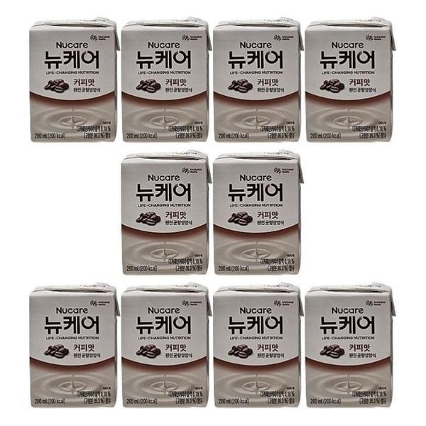 [하프클럽]뉴케어 커피맛 200ml 10개 빨대형 식사대용 환자 노인 균형 영양식 비타민 미네랄 간편식