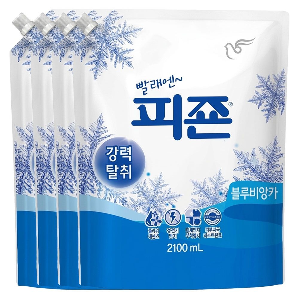 무궁화 피죤 섬유유연제 블루비앙카 2100ml X 4개