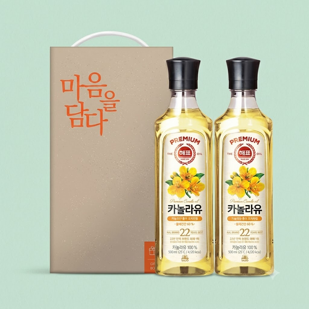 사조해표 카놀라유 명절선물세트 추석 답례품 대량주문 500ml 2입