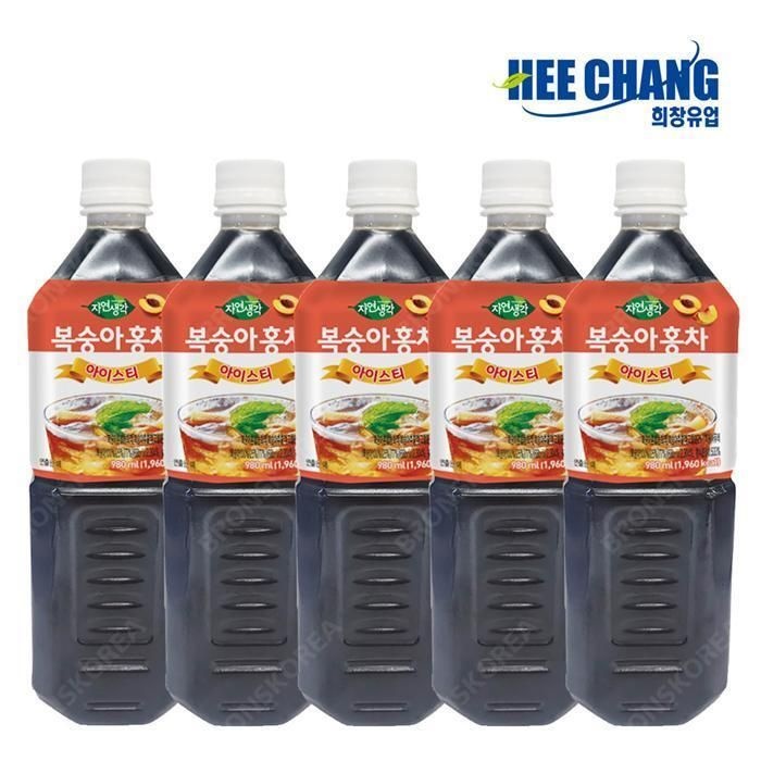 [패션플러스][희창유업]희창 자연생각 복숭아홍차 980ml X 5개 아이스티 음료 (12157216)