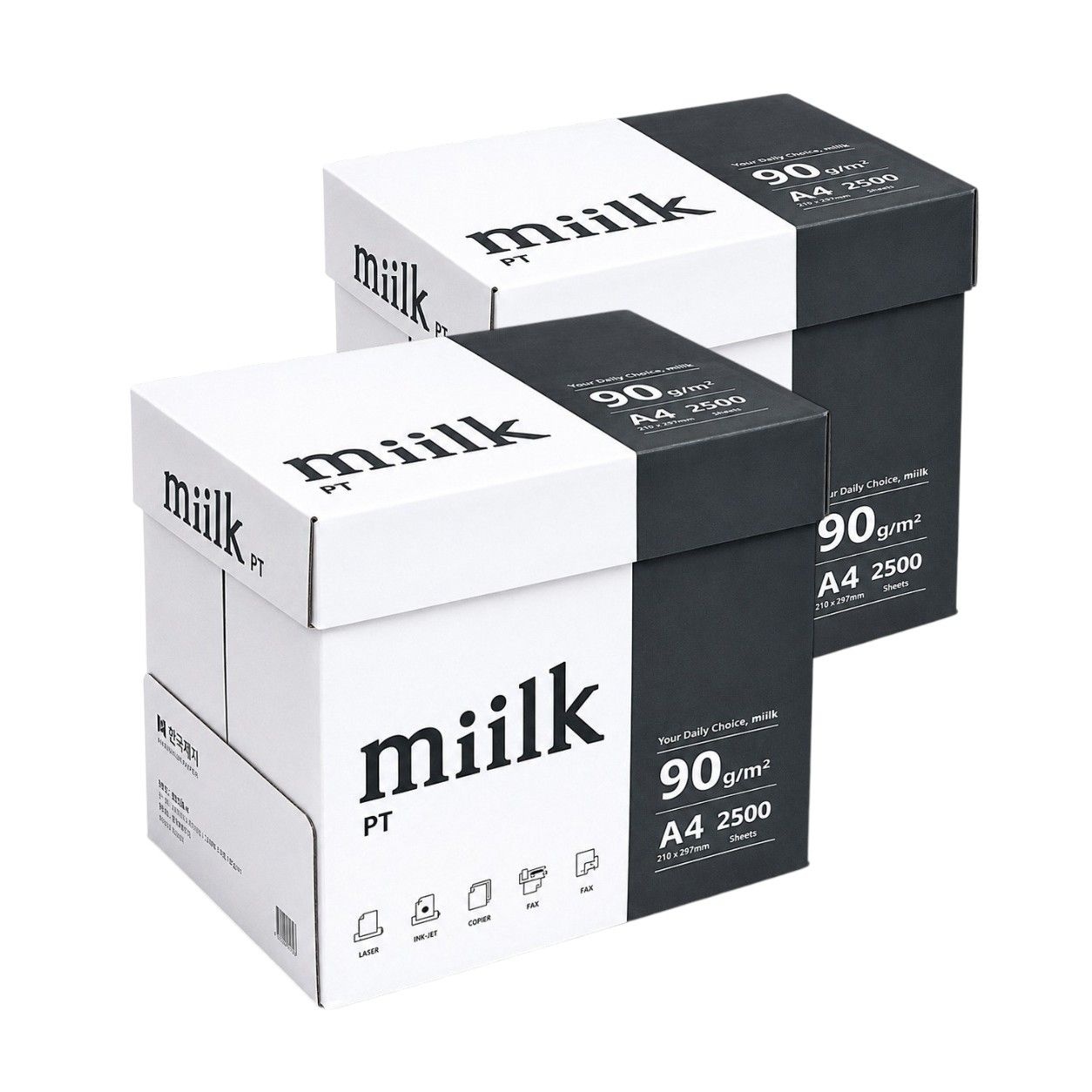 밀크 A4 90g 복사용지 2BOX 5000매/A4용지/복사지