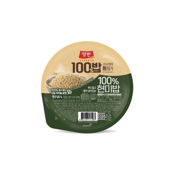 양반 100밥 100퍼센트 현미밥 130g x 36개
