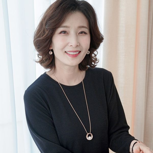 쉬즈마담 쉬즈마담 [하프클럽]A41621 트윈링 진주큐빅 롱목걸이/엄마옷/엄마선물