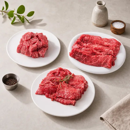 [열광한우] 1++ 한우 숙성로스 모둠 300g+300g (총 600g) 