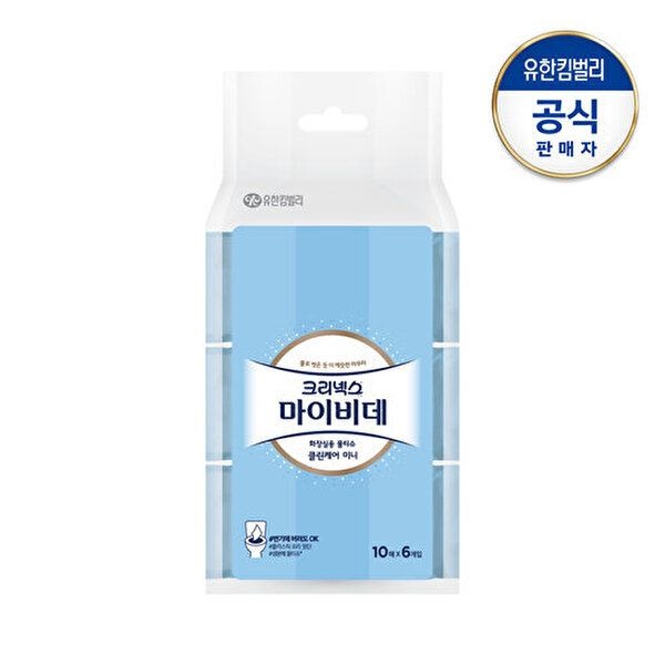 크리넥스 [크리넥스]마이비데 클린케어 미니 번들팩 10매X6팩