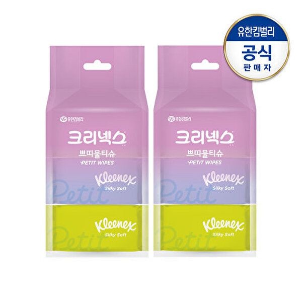 크리넥스 [크리넥스]실키소프트 쁘띠물티슈 번들팩 8매X6팩X2개