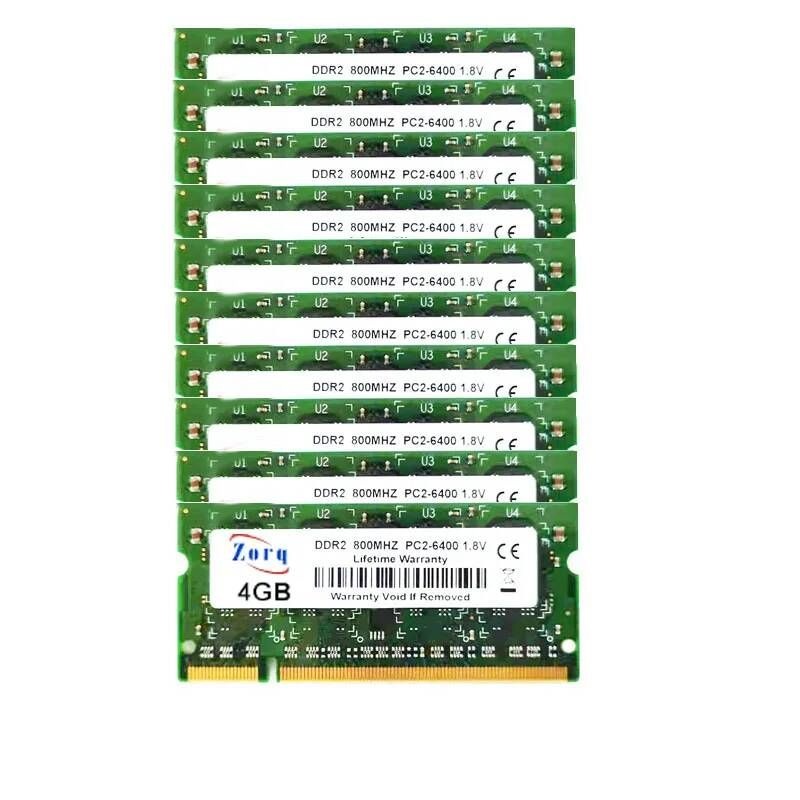 UnKnown [해외] 마더보드 메인보드 DDR2 4GB PC2-5300S 6400S 800 667 MHz SODIMM 200 핀 1.8V 모듈 노트북 메모리 4gb PC2 인텔 및 AMD 마더