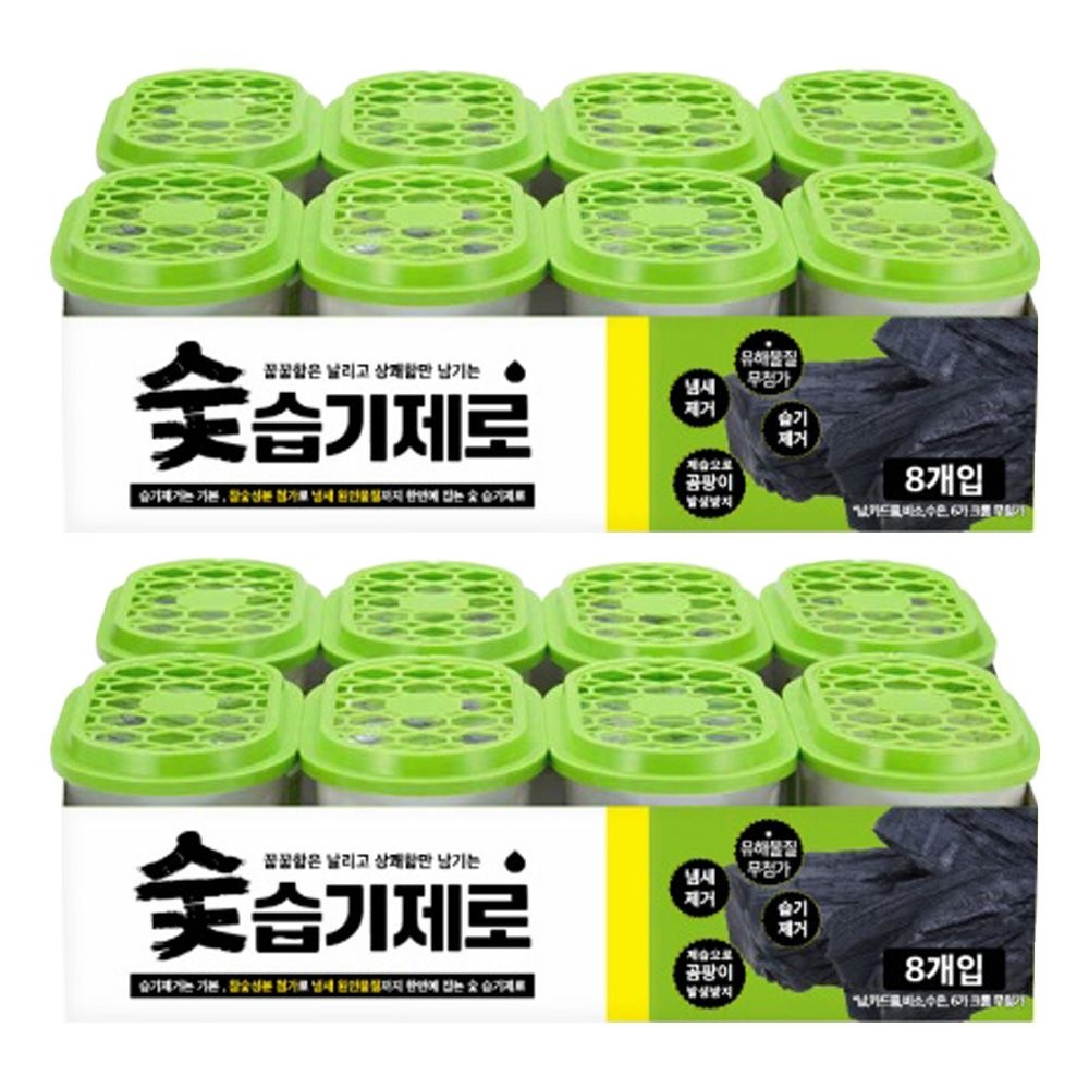 피죤 숯 습기제로(300g X 8개입) X 2개