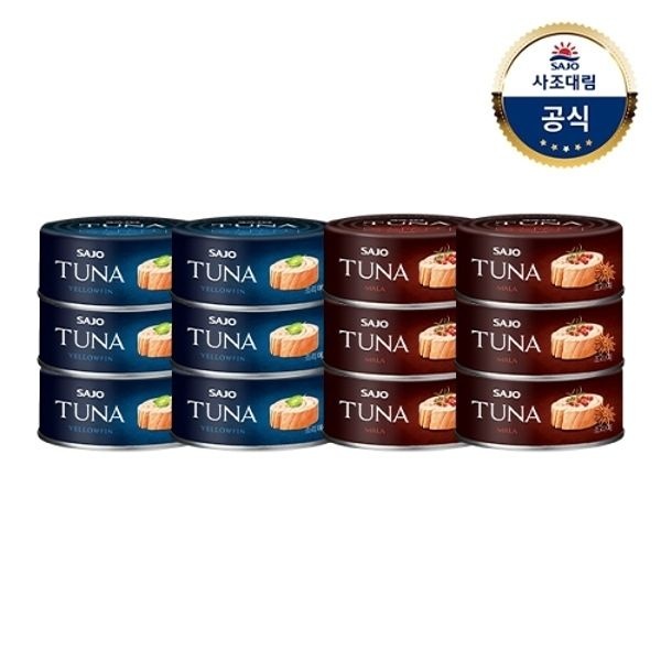 [사조대림] 프리미엄참치 100g x12개 /황다랑어/마라/트러플/알...