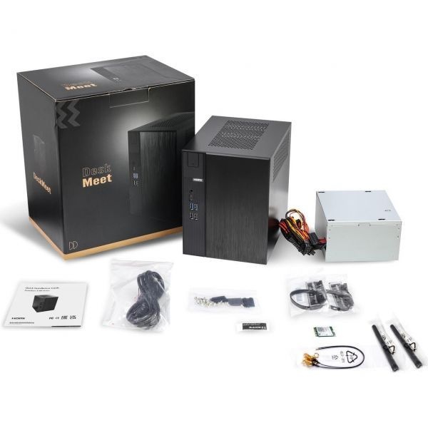 [해외] ASRock DeskMeet X300 미니 PC 베어본 키트 - AMD AM4 소켓, Ryzen 5000/4000/3000G CPU, DDR4-3200MHz, PCIe 3.0 x16, 듀얼 M.2, USB 3.2 Gen2 Type