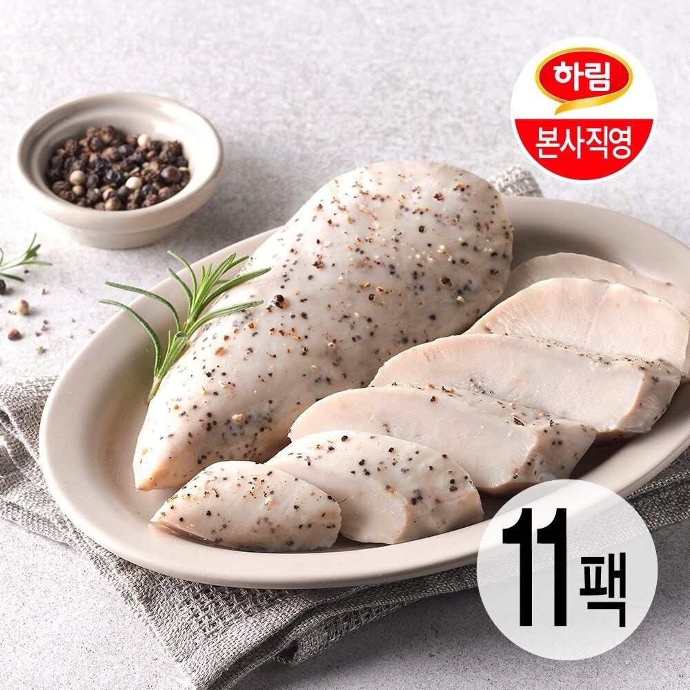 하림수비드 닭가슴살 블랙페퍼 100g 11팩