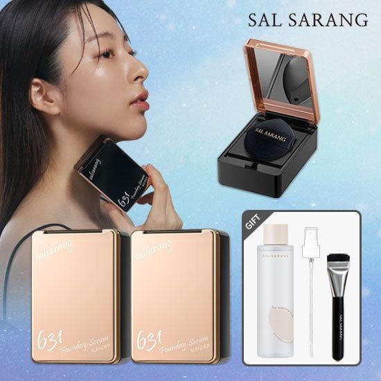 살사랑 631 파운데이세럼 본품2개+토너+미스트펌프+브러쉬