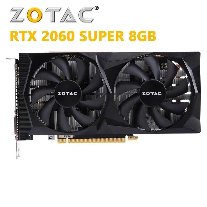 [해외] ZOTAC-GeForce RTX 2060 SUPER-8GD6 그래픽 카드 NVIDIA 20 시리즈 용 GPU 맵 슈퍼 8GB s 8G 비디오 사용
