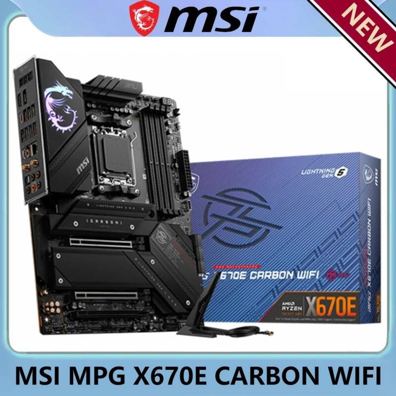 [해외] 마더보드 메인보드 MSI-MPG X670E 카본 와이파이 AMD X670 DDR5 소켓 AM5 WiFi6 ATX 컴퓨터 하드웨어 및 소프트웨어