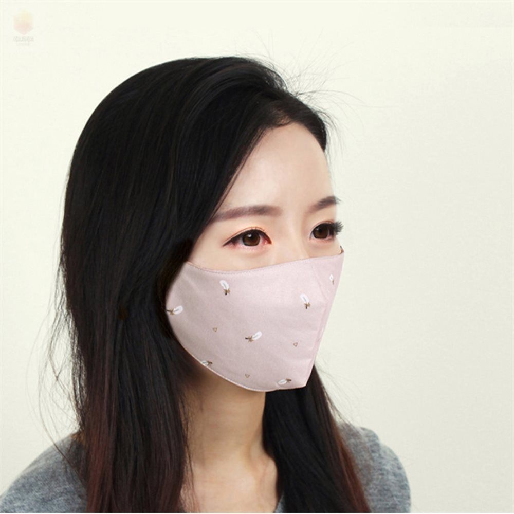 이프로마트협력사 나프로컬렉션 3겹 필터 면마스크 핑크 마스크중형 예쁜마스크중형