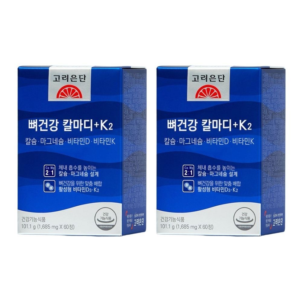 고려은단 뼈건강 칼마디+K2 1685mg x 60정, 2개