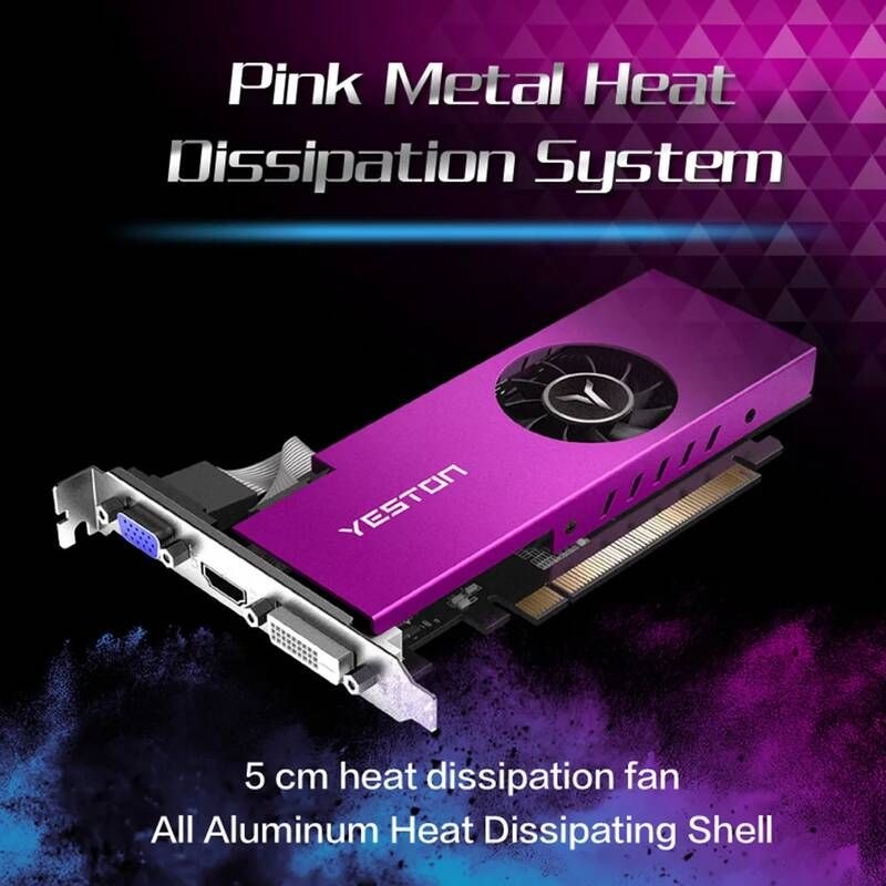 [해외] Yeston Rx550-4g D5 Lp 그래픽 카드 4gb 메모리 Gddr5 128bit 6000mhz 지원 Vga Hdmi 호환 Dvi-d 출력