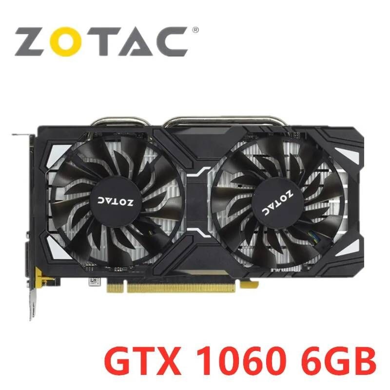 [해외] Zotac GTX 1060 6GB 그래픽 카드 1060-6GD5 비디오 GPU 데스크탑 PC 컴퓨터 게임 화면 맵 RTX 3060 750 960 Videocar