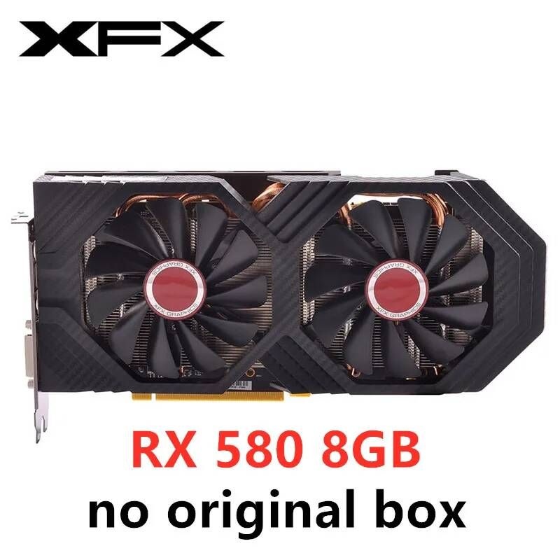 [해외] XFX RX 580 8GB 그래픽 카드 AMD Radeon RX580 비디오 스크린 GPU 데스크탑 컴퓨터 게임 MapI 마이닝 590