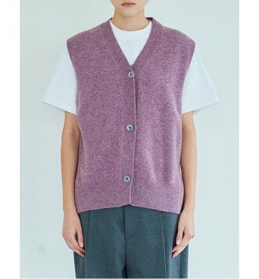 [MOMEN] Every Moment Knit Vest - Purple_XMCBVYZA41163