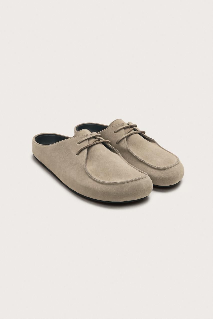 ZARA 자라 ZARA 레더 클로그 LIMITED EDITION - 베이지 2757/820/102 23U751 21C705