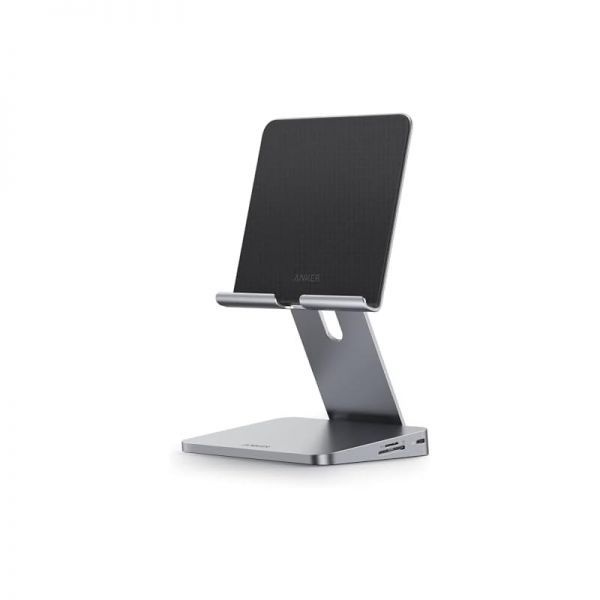 Anker [해외] Anker 앤커 iPad용 USB C 허브 551 USBC 8 in 1 접이식 태블릿 스탠드 4K HDMI A 데이터 포트 2개 iPad Pro 5세대 Air Mini 6세대 이