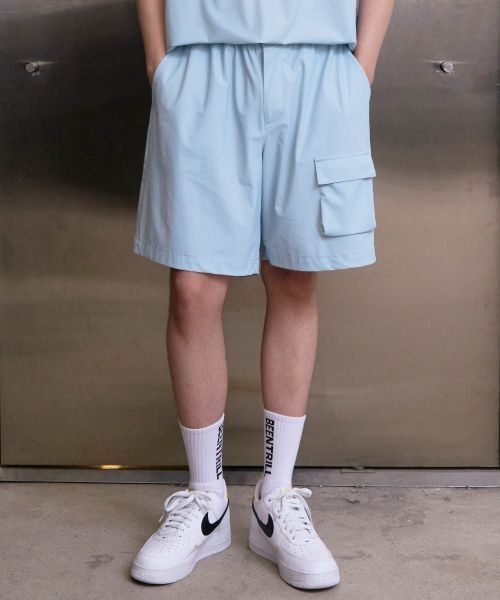 빈트릴 beentrillgolf BEENTRILL X ELECTRIC UV 테크 와이드핏 쇼츠(스카이 블루)