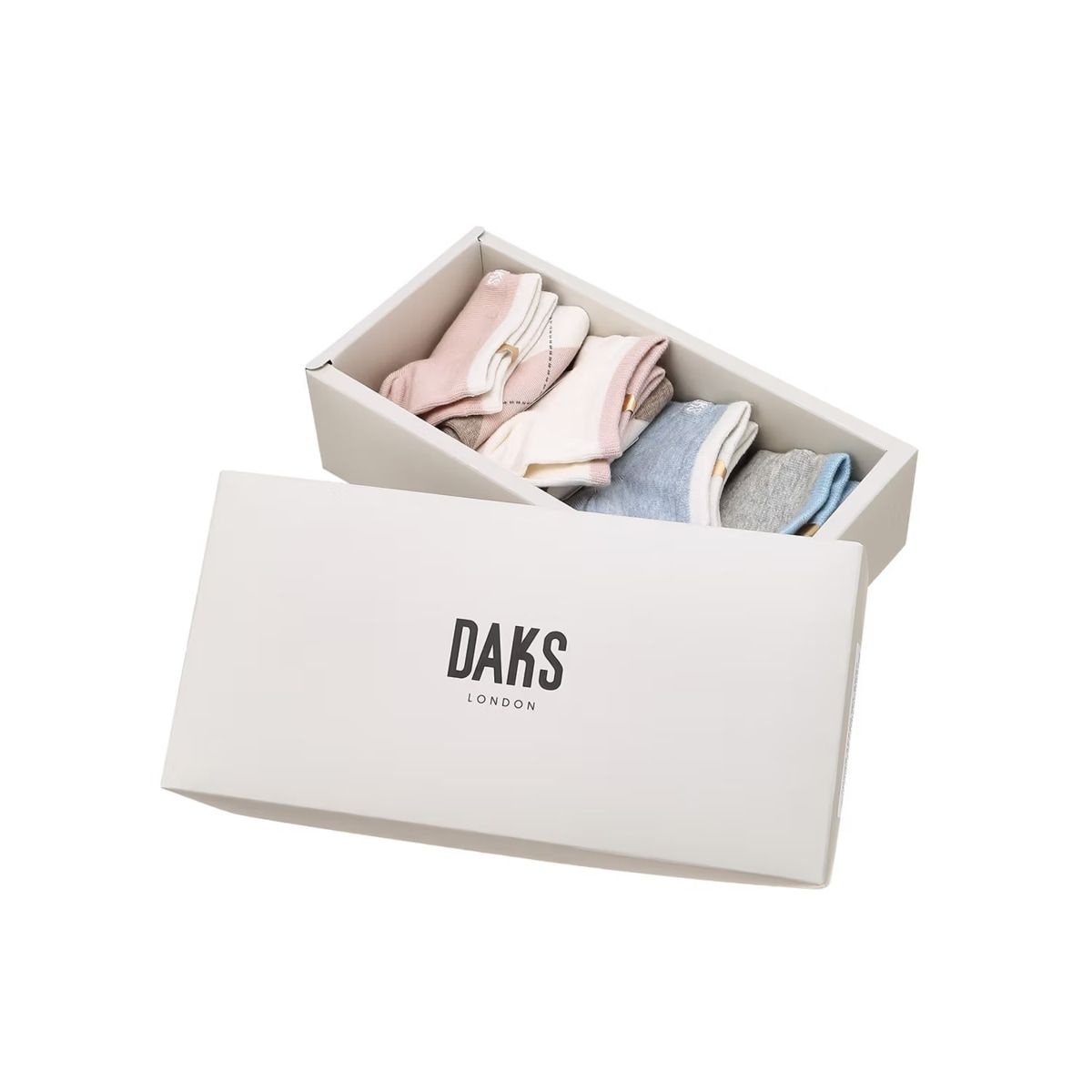 닥스 <매장정품> DAKS 닥스 DCSS6F720WT 화이트 체크 면혼방 발목양말4종세트 2008869