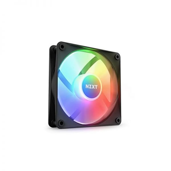 [해외] NZXT F120 RGB 코어 120mm 허브 장착형 팬 8개의 개별 제어 가능한 LED 반투명 블레이드 유체역학 베어링 PWM CAM 소프트웨
