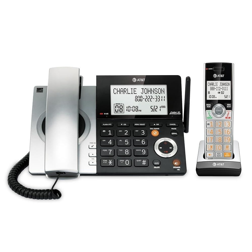 [해외] AT&T CL80107 액서리 핸드셋 CL82x07 CL82x57 CL82x67 CL83x07 CL84x07 시리즈 가정용 무선 전화 통화 차단 발신자 ID 아나운서 인