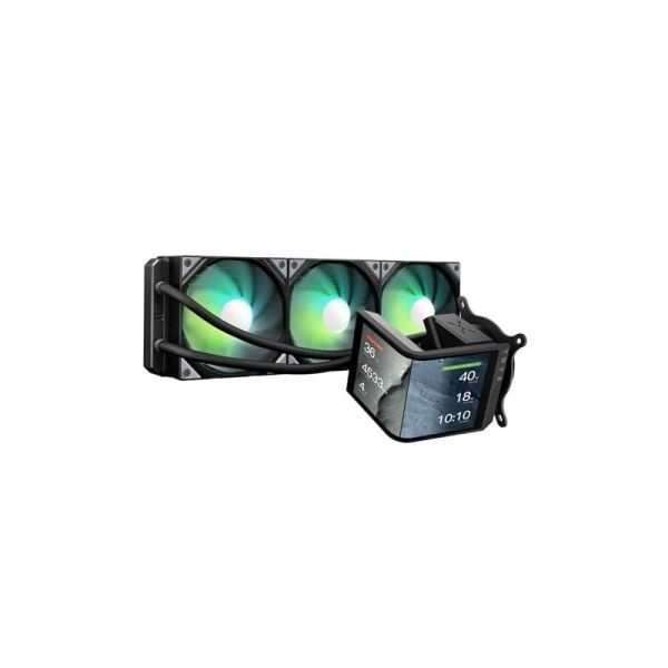 TRYX [해외] TRYX 트릭스 Panorama SE 360 ARGB 360mm AIO 회전식 6.67인치 AMOLED 곡면 스크린 3D 아나모픽 효과 맞춤형 쿨러 Asetek Adela 펌프