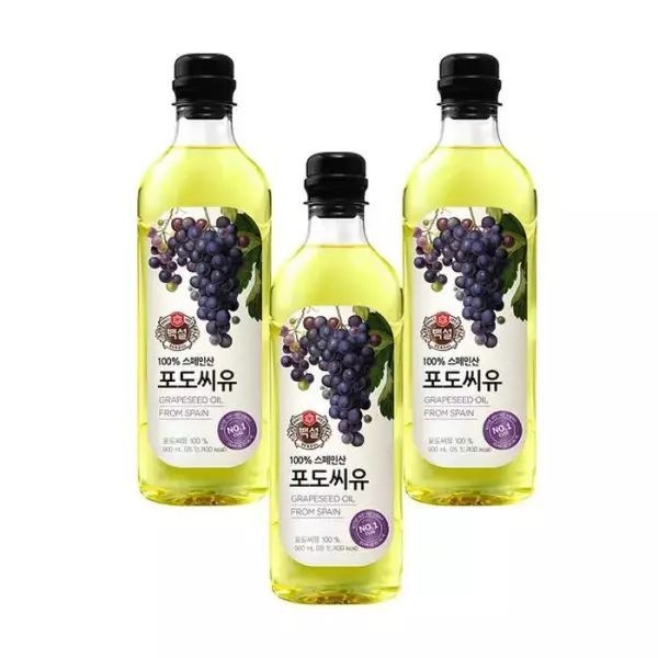 CJ제일제당 백설 포도씨유 900ml x 3개 식용유