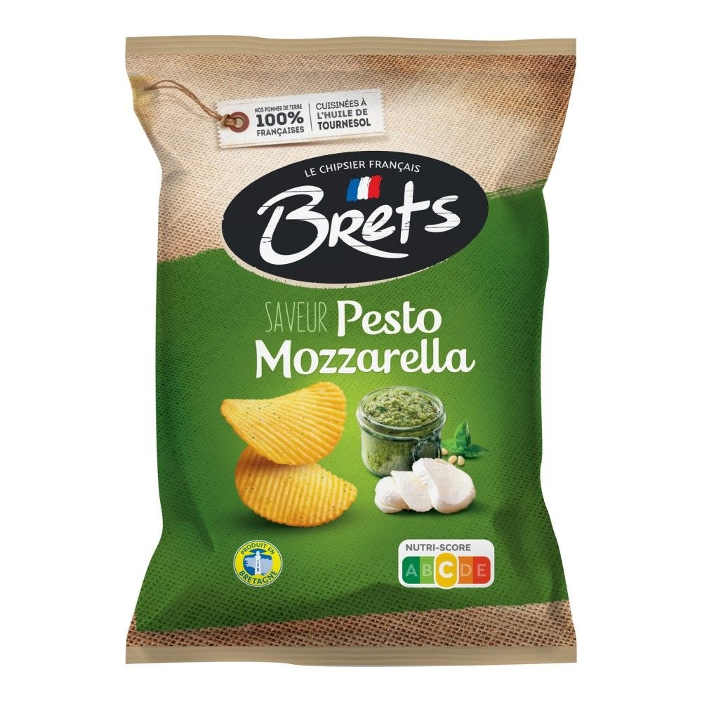 프랑스 Brets 브레츠 감자칩 페스토 모짜렐라 125g