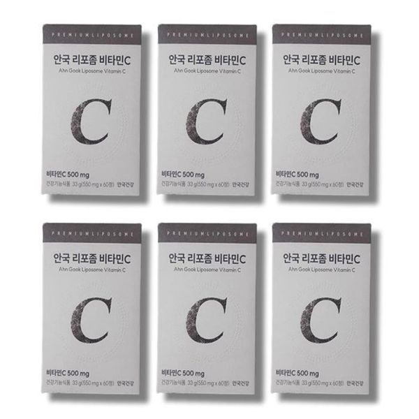 안국건강 리포좀 비타민C 550mg x 60정 6박스