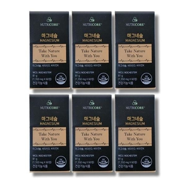 뉴트리코어 쌀마그네슘 WCS NCS 60정 6박스