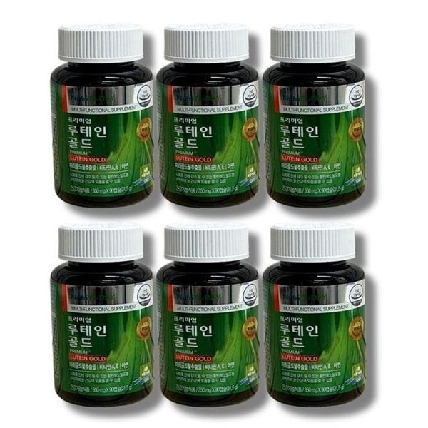 뉴트리디데이 프리미엄 루테인 골드 350mg x 90캡슐 6통