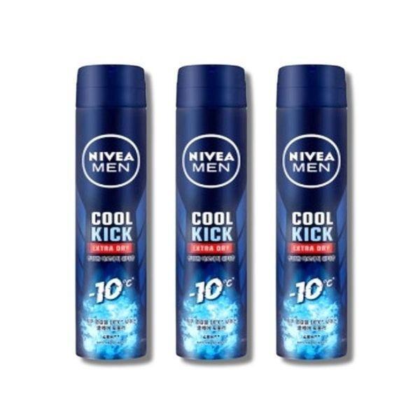 니베아 맨 데오드란트 스프레이 쿨 킥 200ml 3개