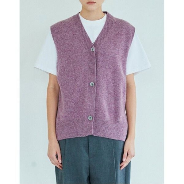 모먼 [모먼] [MOMEN] Every Moment Knit Vest - Purple_XMCBVYZA41163