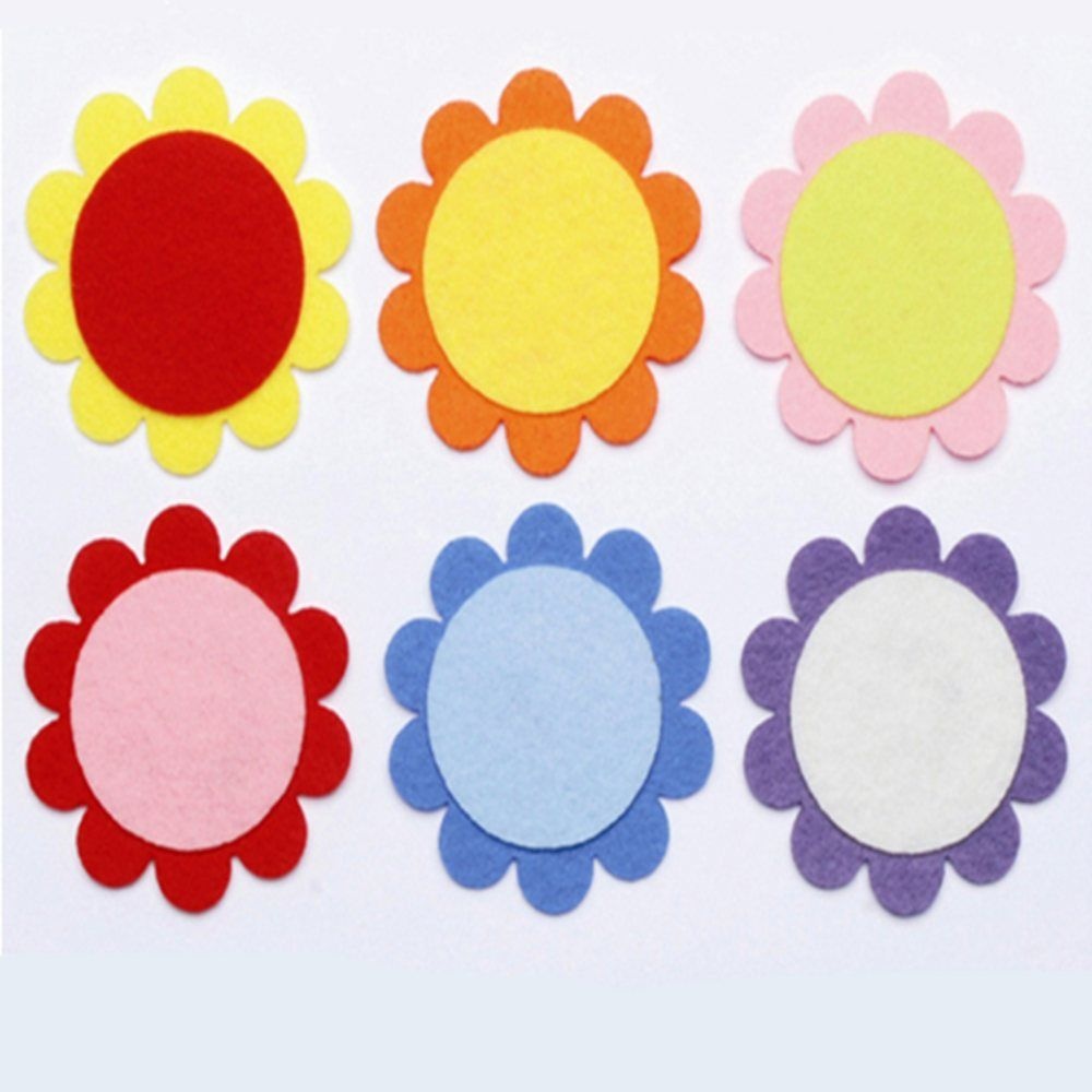 와이옐로 유치원환경구성 펠트판 학교게시판 과꽃 소 24PCS 45MM