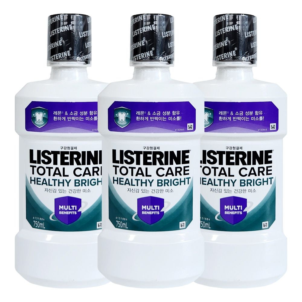 리스테린 토탈케어 헬씨브라이트 750ml X 3개