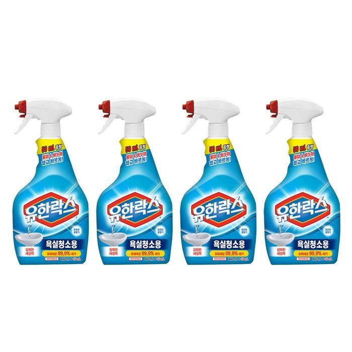 유한크로락스 유한락스 욕실청소용 650ml 4개