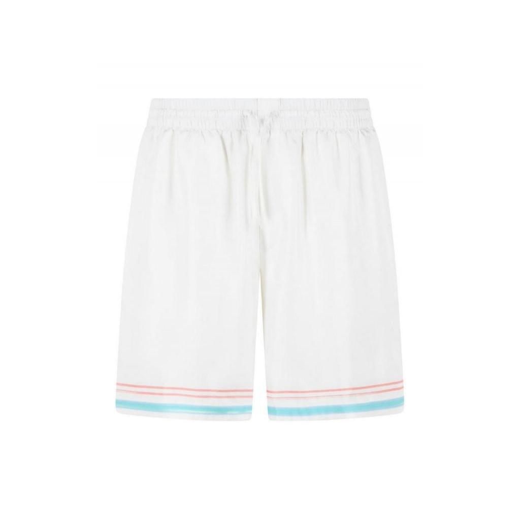카사블랑카 [해외] 카사블랑카 26SS CASABLANCA Made of fine 실크  소프트 컷  Elastic 웨이스트 밴드 with drawstring  Colored stripe at the bottom edge  MSP26TR39901 TP580