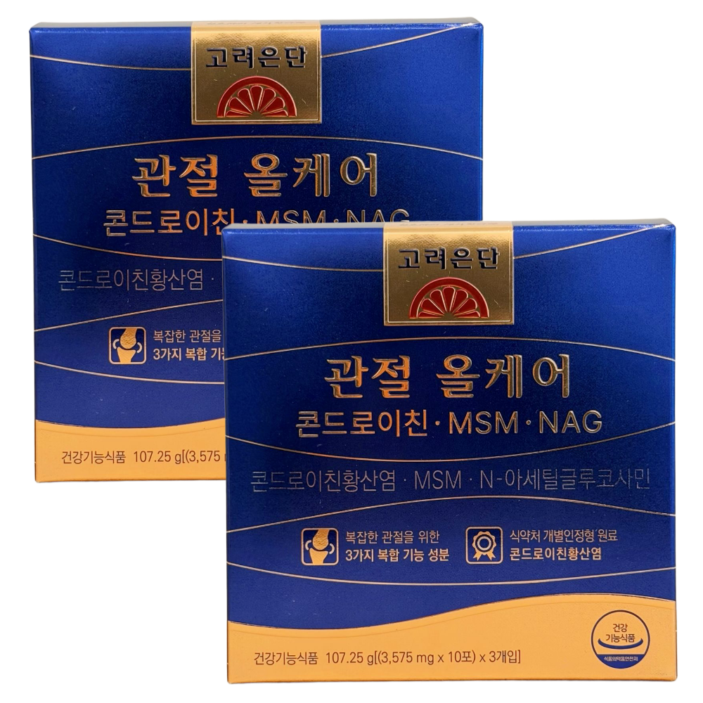 고려은단 관절 올케어 콘드로이친 MSM NAG 30포 2개