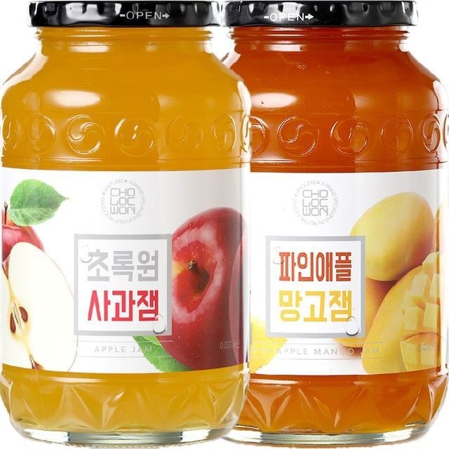 [온세일]사과잼 1kg 파인애플망고잼 1kg 잼세트 홈베이킹