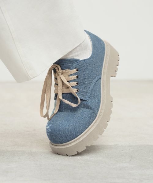 식스핏 6ft 미누의코디 x BOLD TOE DERBY (DENIM) - SKY BLUE