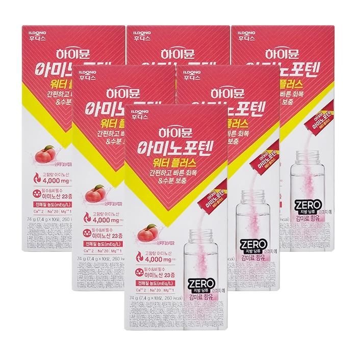일동후디스 하이뮨 아미노포텐 워터플러스 7.4g x 10포 / 6개 / DY