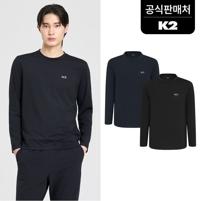 K2 공식 남성 E 1+1 기능성 긴팔 라운드 티셔츠 GMU26281Z1